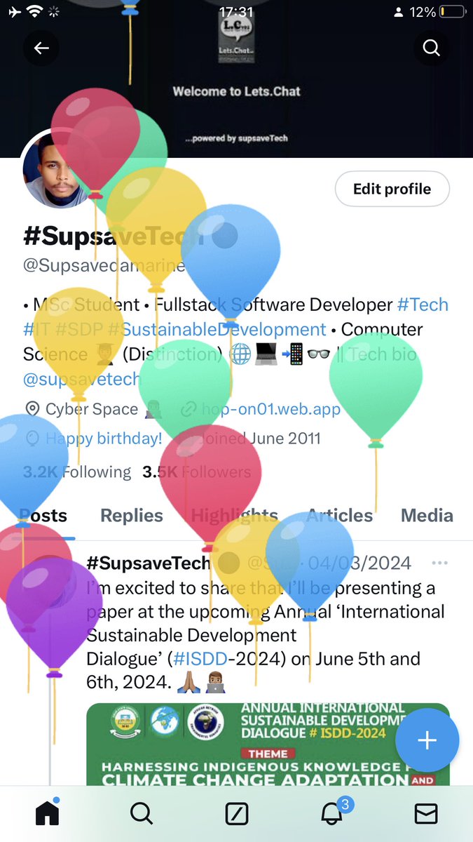 Happy Balloon’s Day. 🥳🥳🙌🏽

🎂🍾🥂 #HBD #HappyBirthday #HappyBirthday2024