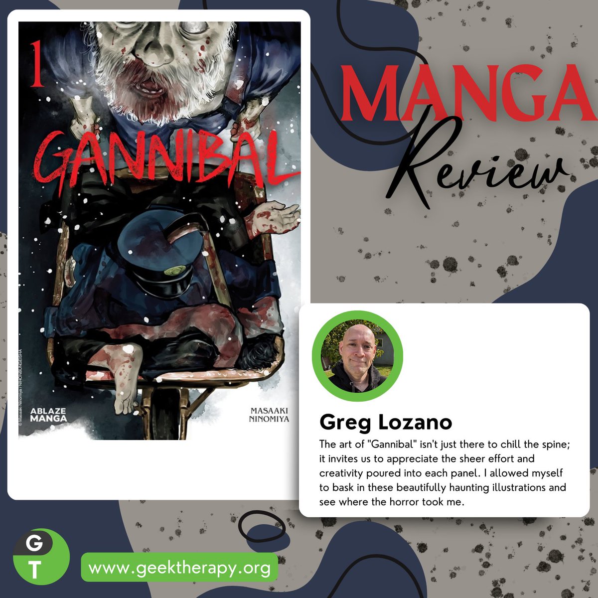 Explore 'Gannibal' in our latest #mangareview! 📖👻 A horror manga with stunning art, offering more than chills. Read the full review today: rfr.bz/tl9w82x

#Horror #GeekTherapy #Suspense #GoodRead