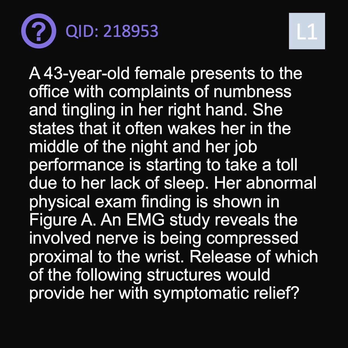 orthobullets's tweet image. Can you answer this daily question from our Free QBank correctly?
QID: 218953
Comment your answer below, then check to see if you got it correct by clicking the link below to see the answer & explanation.
bit.ly/3Wjcq9Z
#orthotwitter #MedTwitter