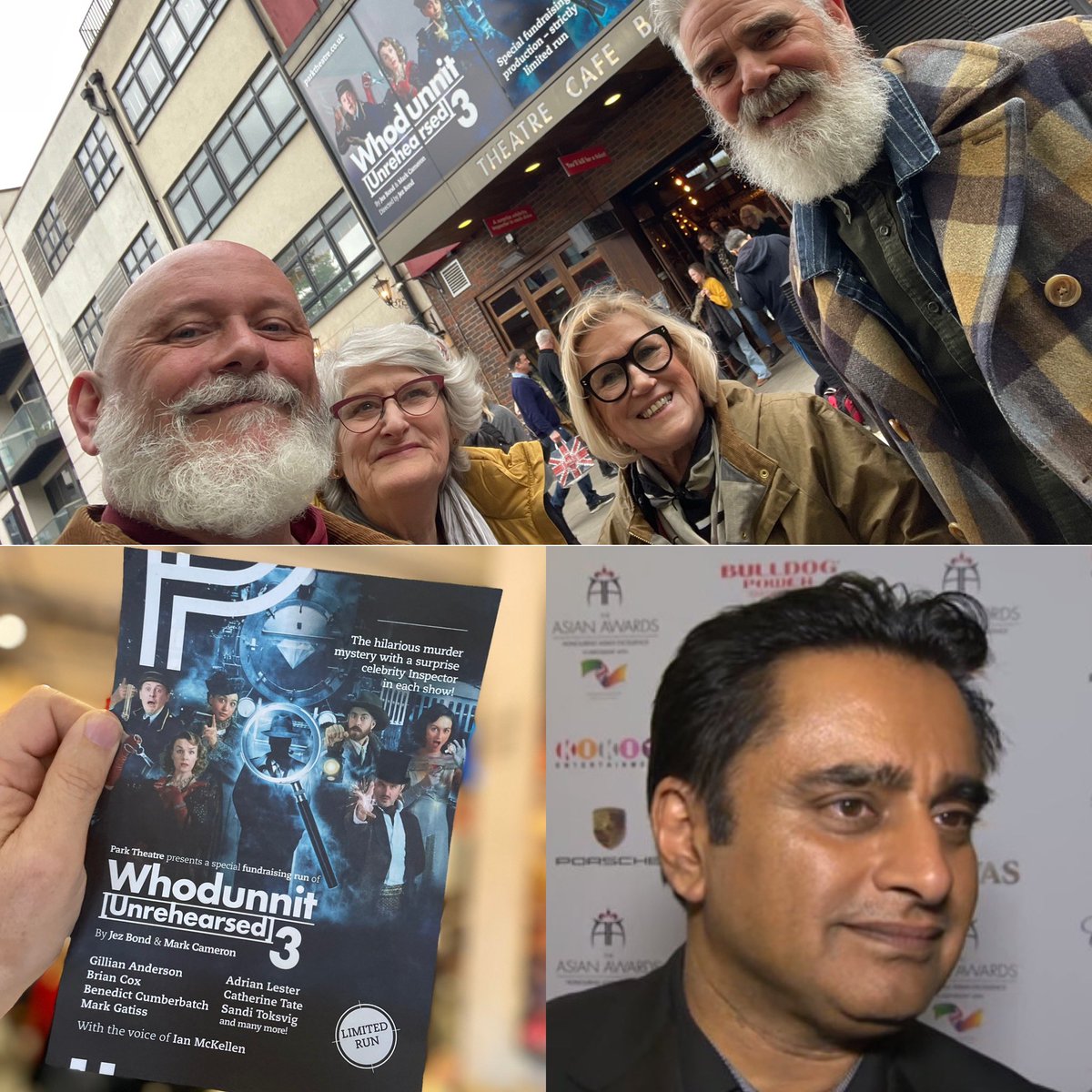 Wonderful afternoon at the @ParkTheatre with @TVSanjeev to celebrate hubby’s birthday, a great show