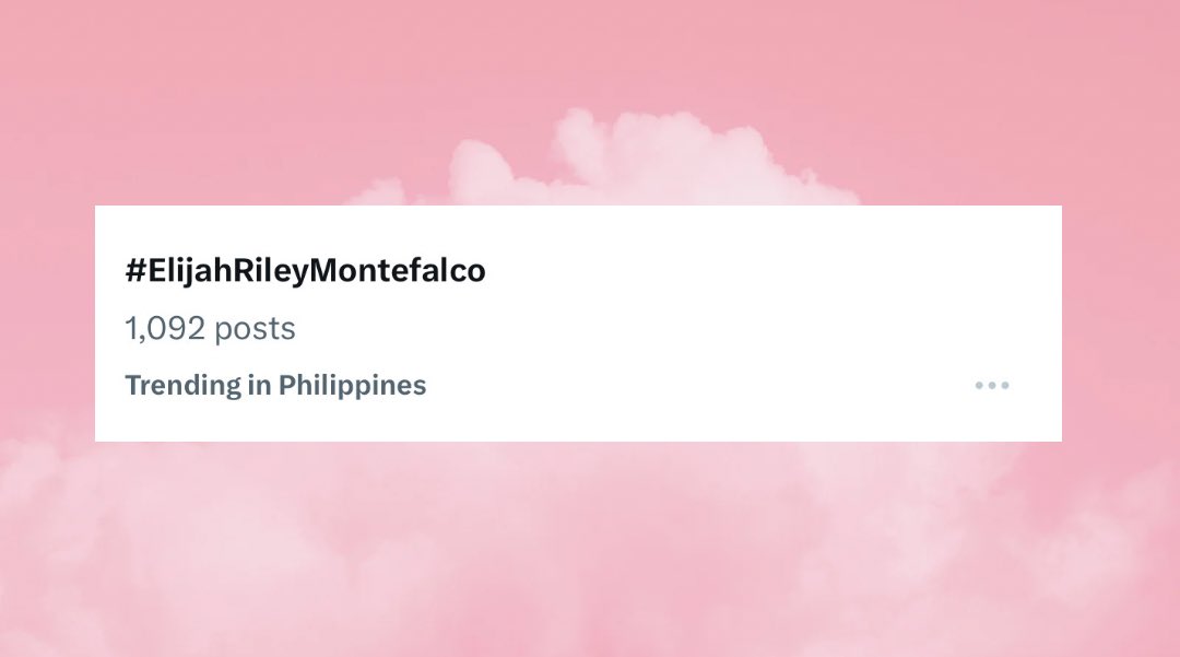 32 and yet your name still rings on the trend list. jonaxx made sure that your name should not be forgotten, even though the sands of time were already out.

#CelebratingERVMSeason32 
#ElijahRileyMontefalco