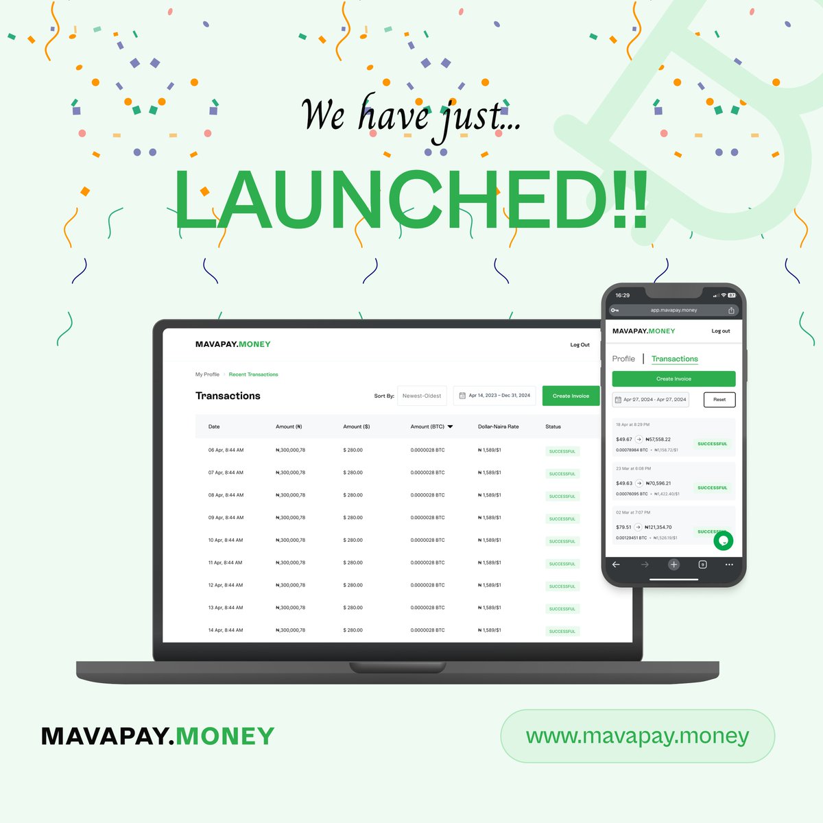 We are glad to announce that our beta testing is live.🚀
To experience #Bitcoin to Naira in seconds(lightning speed) ⚡️
Visit mavapay.money 
Sign Up and Complete KYC(few minutes)⏱️
CC:<a href="/btrust_builders/">Btrust Builders</a>