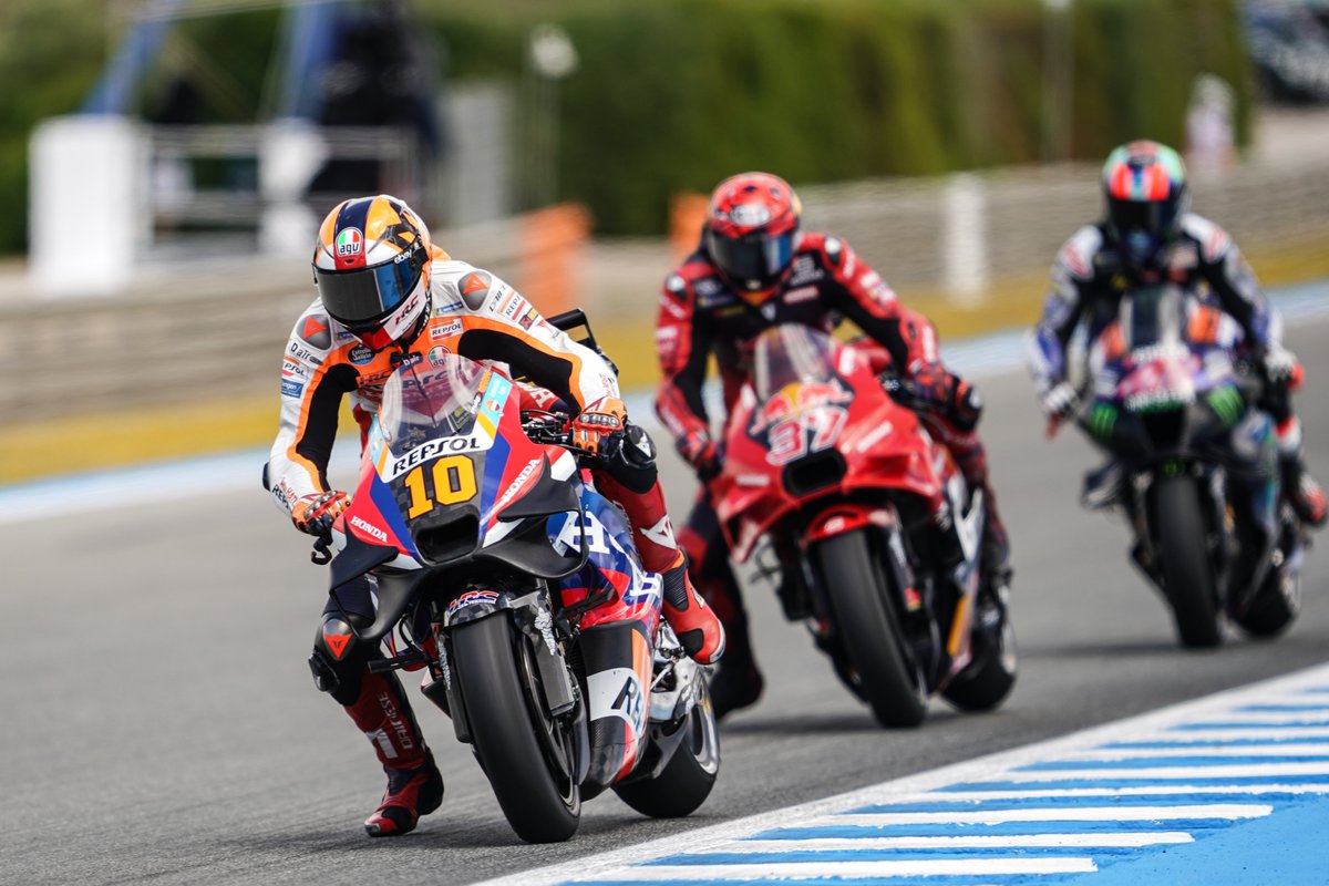 Drama from start to finish. A Sprint race for the ages! 🟡 'I was feeling a lot better with the bike today' @JoanMirOfficial 🟠 'It was a crazy race' @Luca_Marini_97 📄 motogp.hondaracingcorporation.com/report/mir-sal… #SpanishGP 🇪🇸