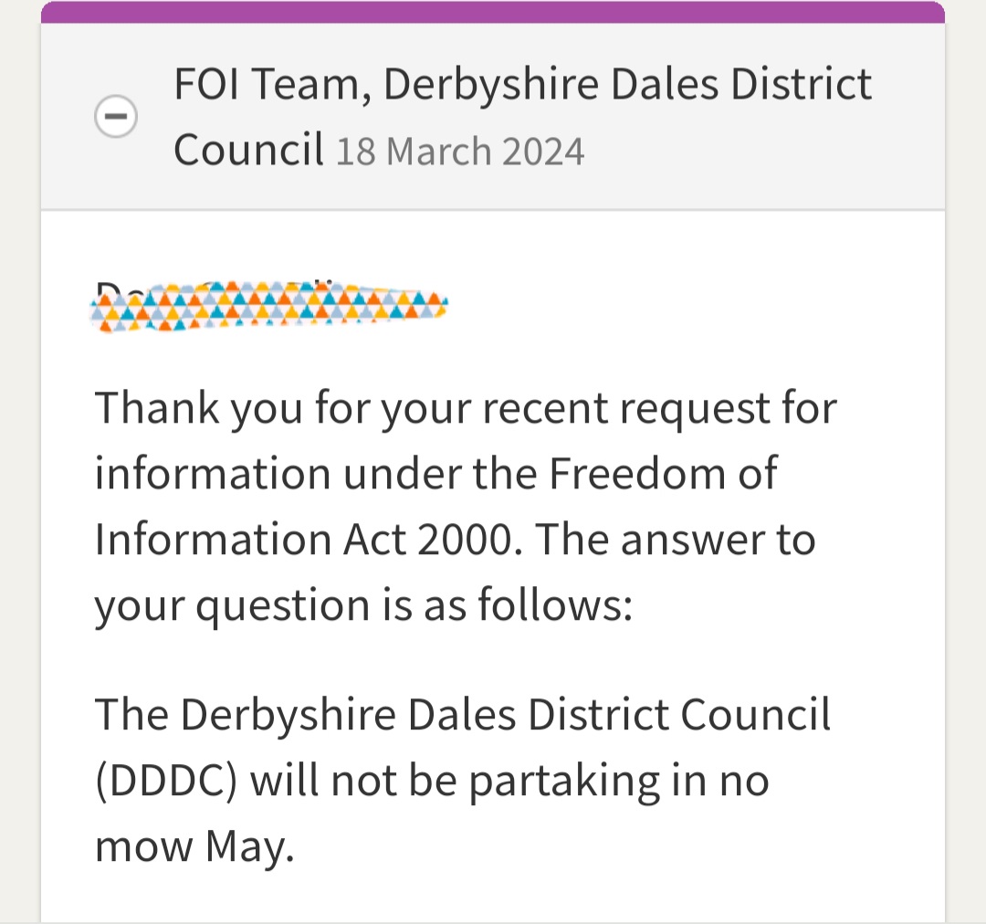 Unfortunately @derbyshiredales won't be participating. Shameful.