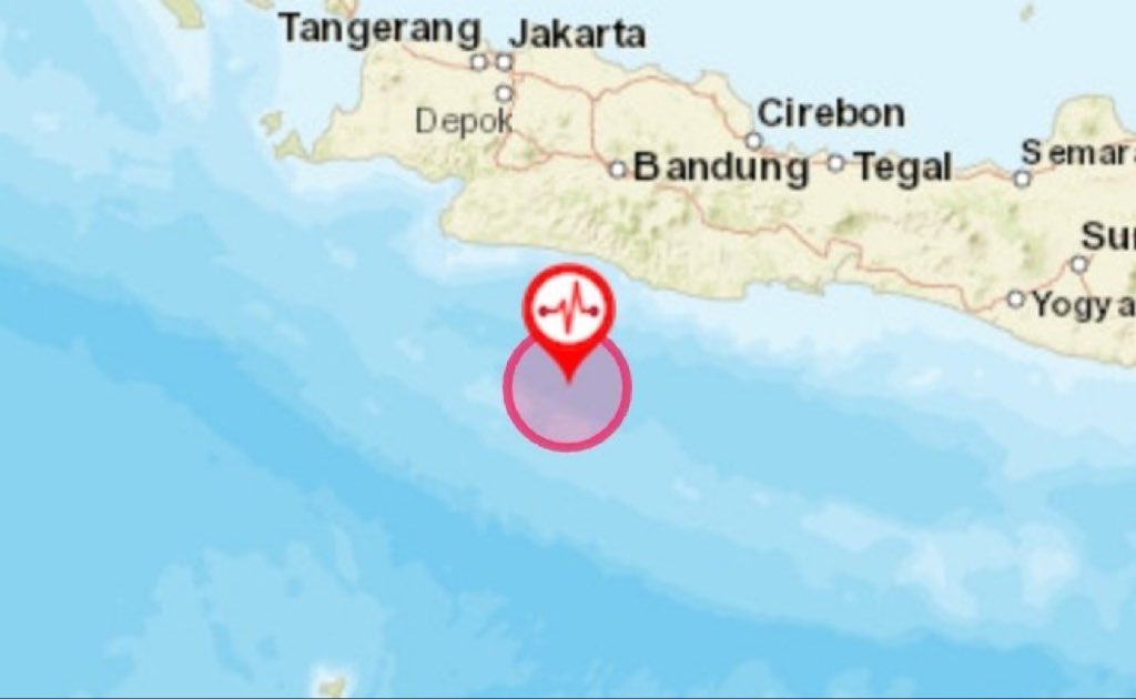 Gempa Mag:6.5, 27-04-2024 23:29:47 WIB, 151 km Barat Daya GARUT, Kedalaman:10 Km Source : @Gempa_Tsunami