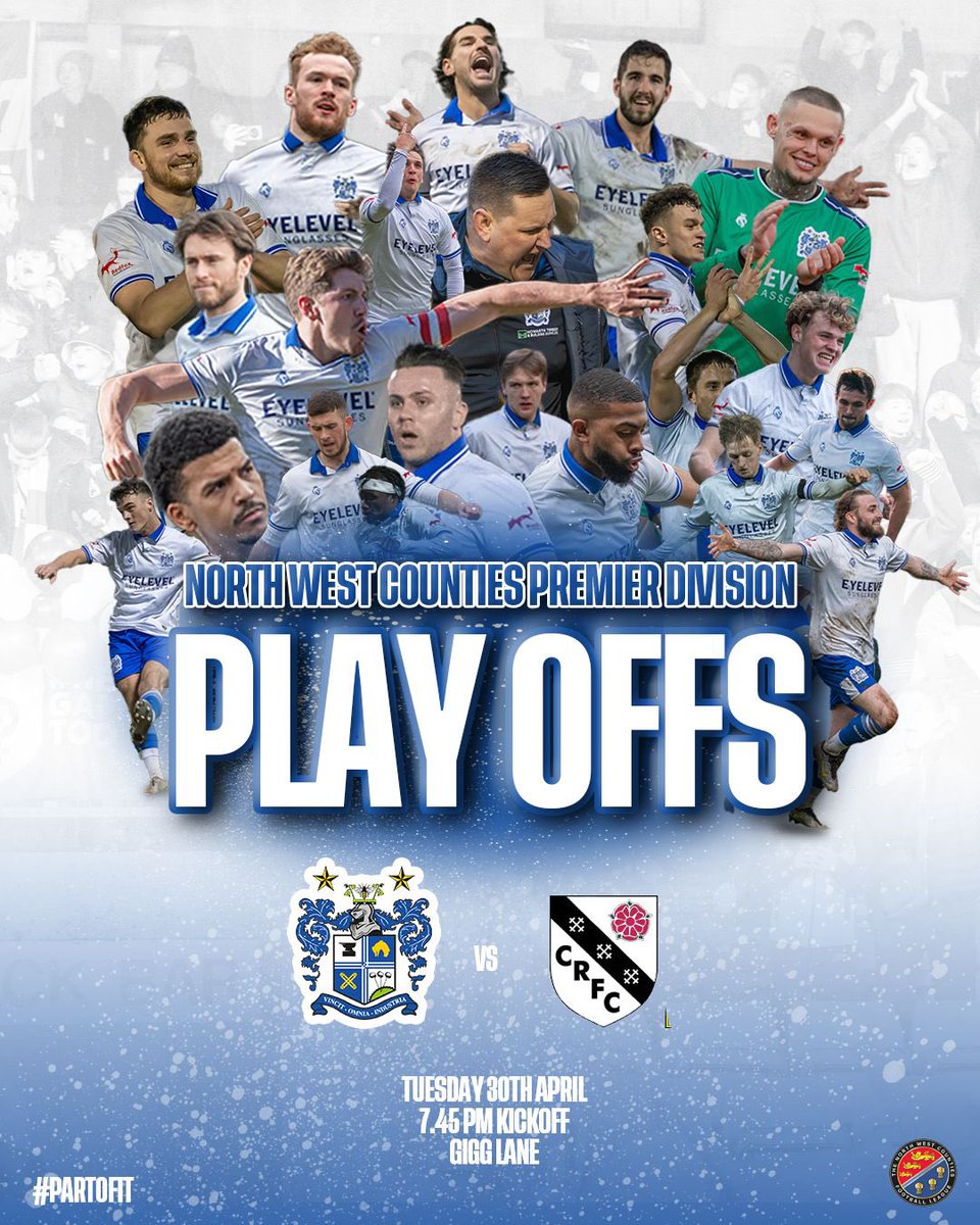 ⚪️🔵 We can now confirm that we will host Charnock Richard in the Play Off Semi Final this coming Tuesday evening at Gigg Lane. Home and Away tickets are on sale and going fast, get yours👇 buryfc.co.uk/tickets #BuryFC #PartOfIt