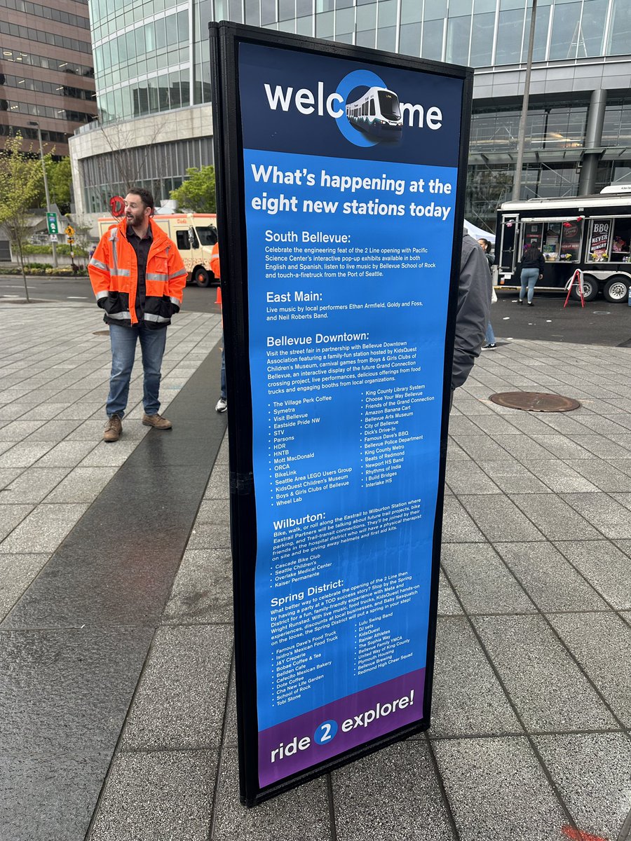 Here at Downtown Bellevue Link light rail station for the opening ceremony of the East Link Extension. This line connects South Bellevue to Redmond. @CascadePBSNews