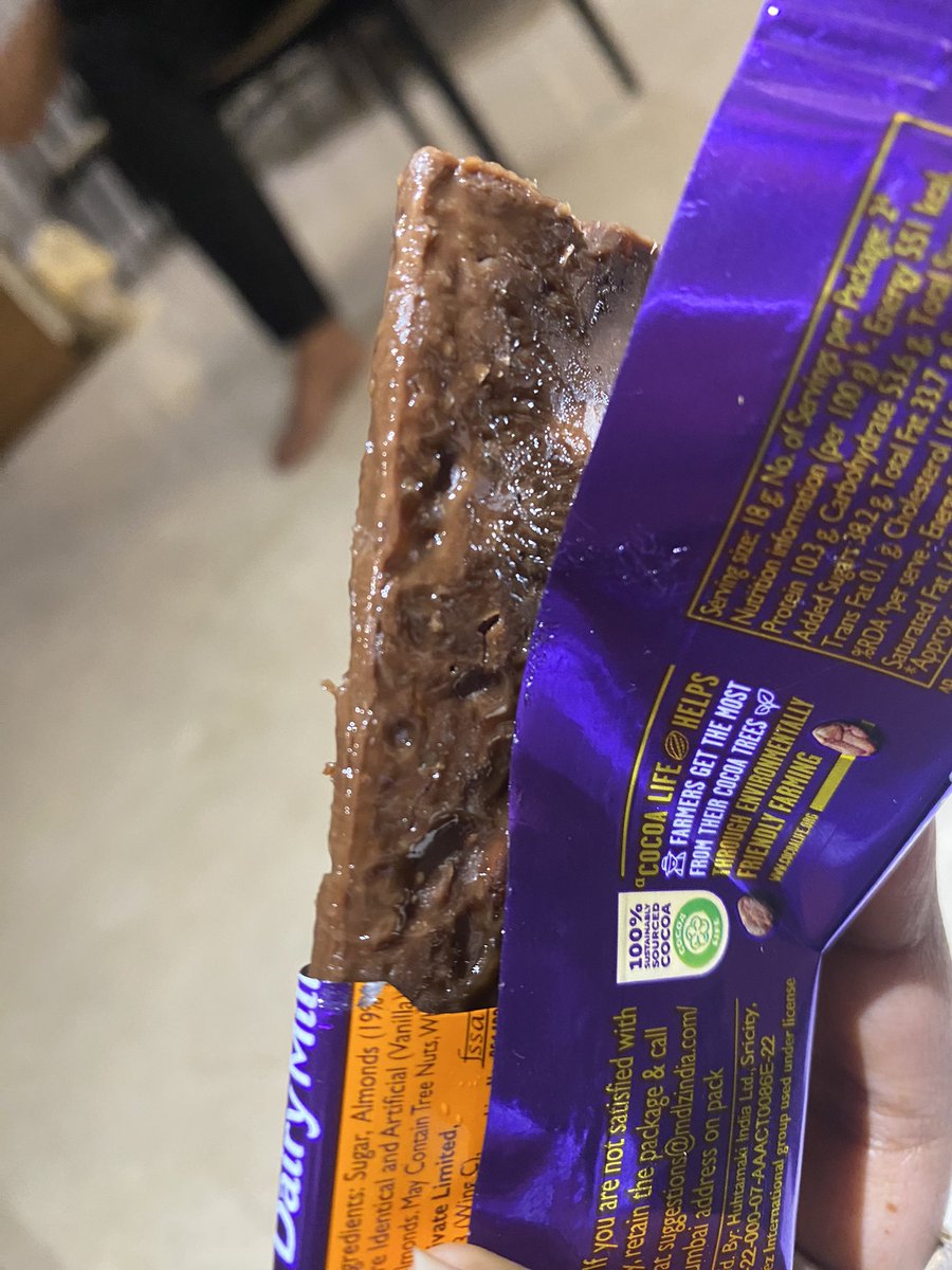 The manufacturing of these dairy milk is January 2024, expiry is best before 12 months from manufacture. Found them like this when I opened it. Look into this @DairyMilkIn