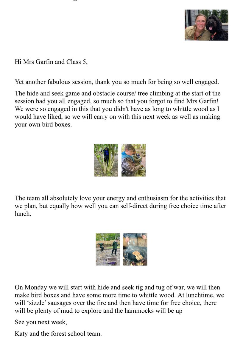 Class 5 @StJohnVianneySc forest school update - for weeks 3. The class are really enjoying forest school just showing the wide ranging curriculum at SJV @CAFTcharity