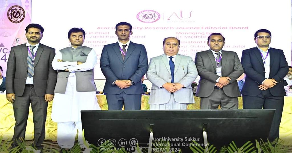 Members of the Editorial Board of Aror University Research Journal (AURJ) with Patron-in-Chief.

#AURJ #aror #ArorUniversity #research #editorialboard