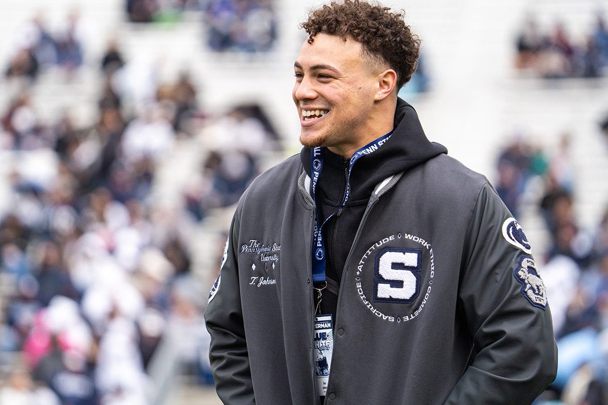 Theo Johnson (@theo_Johnson_) becomes a much needed target for Daniel Jones in NYC. nittanysportsnow.com/2024/04/penn-s…