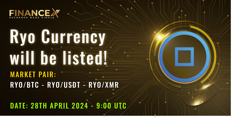 FinanceX (@therealfinancex) on Twitter photo Ryo Currency ( RYO ) has been listed on FinanceX exchange
Deposit: Open in 28th April 2024
Trade: Open in 29th April 2024
Detail: financex.trade/announcements/…
<a href="/RyocurrencyO/">Ryo_Currency</a>
#therealFinanceX #CoinGecko #RyocurrencyO Ryo Currency ( RYO ) has been listed on FinanceX exchange
Deposit: Open in 28th April 2024
Trade: Open in 29th April 2024
Detail: financex.trade/announcements/…
<a href="/RyocurrencyO/">Ryo_Currency</a>
#therealFinanceX #CoinGecko #RyocurrencyO