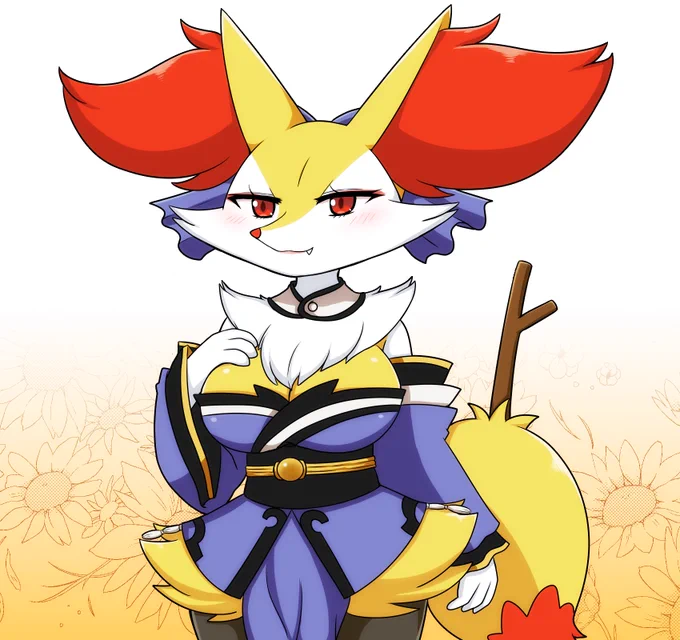 First time drawing Braixen (2023) VS Now.#テールナー 