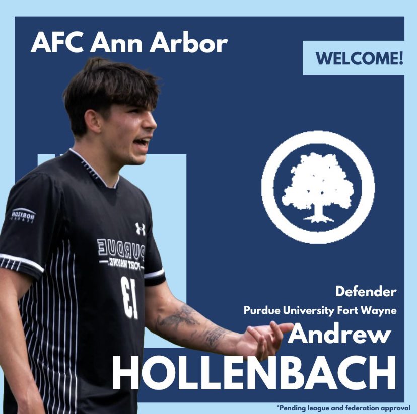 Congrats to Andrew Hollenbach for signing with AFC Ann Arbor! #DonsofTheSummer