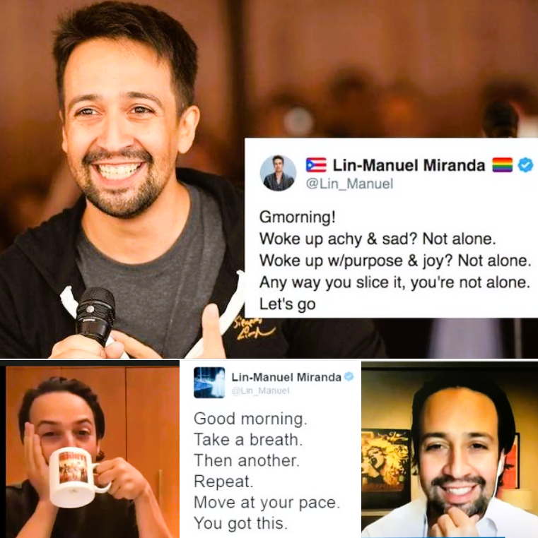 Saturday. GRATEFUL for LIN-MANUEL, his TWEETS, and COFFEE!