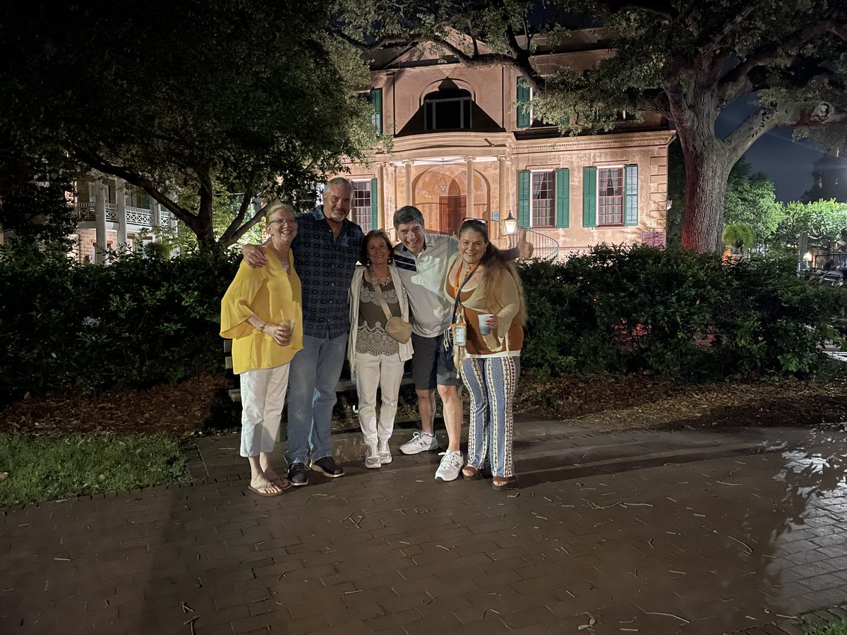 Thanks to these 2 lovely couples who joined us for our #Savannah Ghost Tour last night. You were great company and a pleasure to take to some of the #spooky spots in our city! Book at witchinghoursavannah.com #ghosts #haunted #visitsavannah #paranormal #ghosthunting #ghosttours