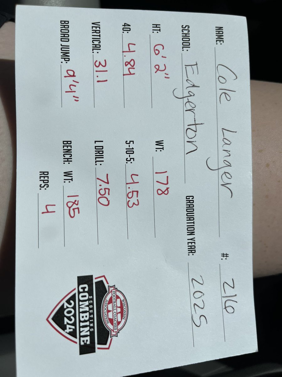 Cole Langer (@colelanger06) on Twitter photo I had a great time at the WFCA Combine! Thank you to all the coaches and <a href="/travisWSN/">Travis Wilson</a> for setting it all up. I had a great time at the WFCA Combine! Thank you to all the coaches and <a href="/travisWSN/">Travis Wilson</a> for setting it all up.