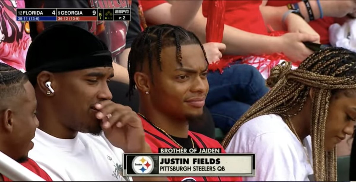 Justin Fields at UGA softball game today to watch his sister Jaiden as Bulldog seniors are being honored this weekend.