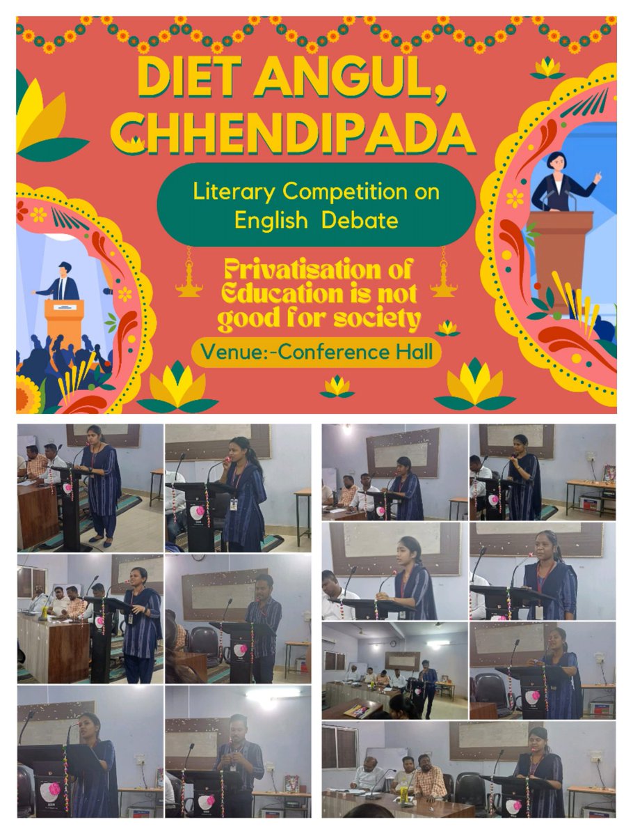AngulDiet's tweet photo. English debate and Extempore speech competitions were organised by the PSTE Dept. M.S.Pradhan, Dr. G.Sahoo, R.K.Parichha and Chhotoray Tudu, the faculty members of the institute conducted and evaluated the performances.
#EnglishDebate
#ExtemporeSpeech
#DIETAngul https://t.co/C8mLbIOS1q