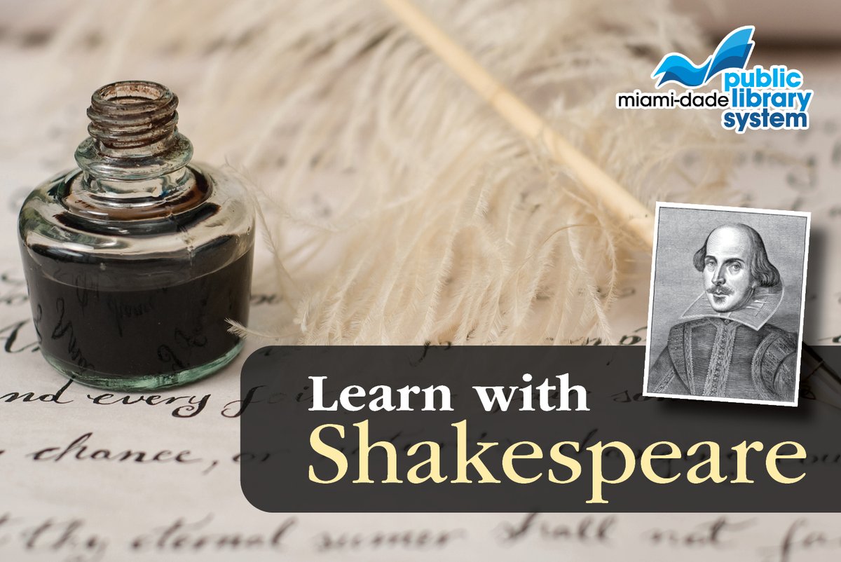 Did you know William Shakespeare contributed more memorable phrases and sayings in the English language than any other author? Explore and discuss the wisdom and poetry of Shakespeare on Tue, Apr 30 at 11 AM at the Northeast Dade-Aventura Branch Library. spr.ly/6014b0iNo