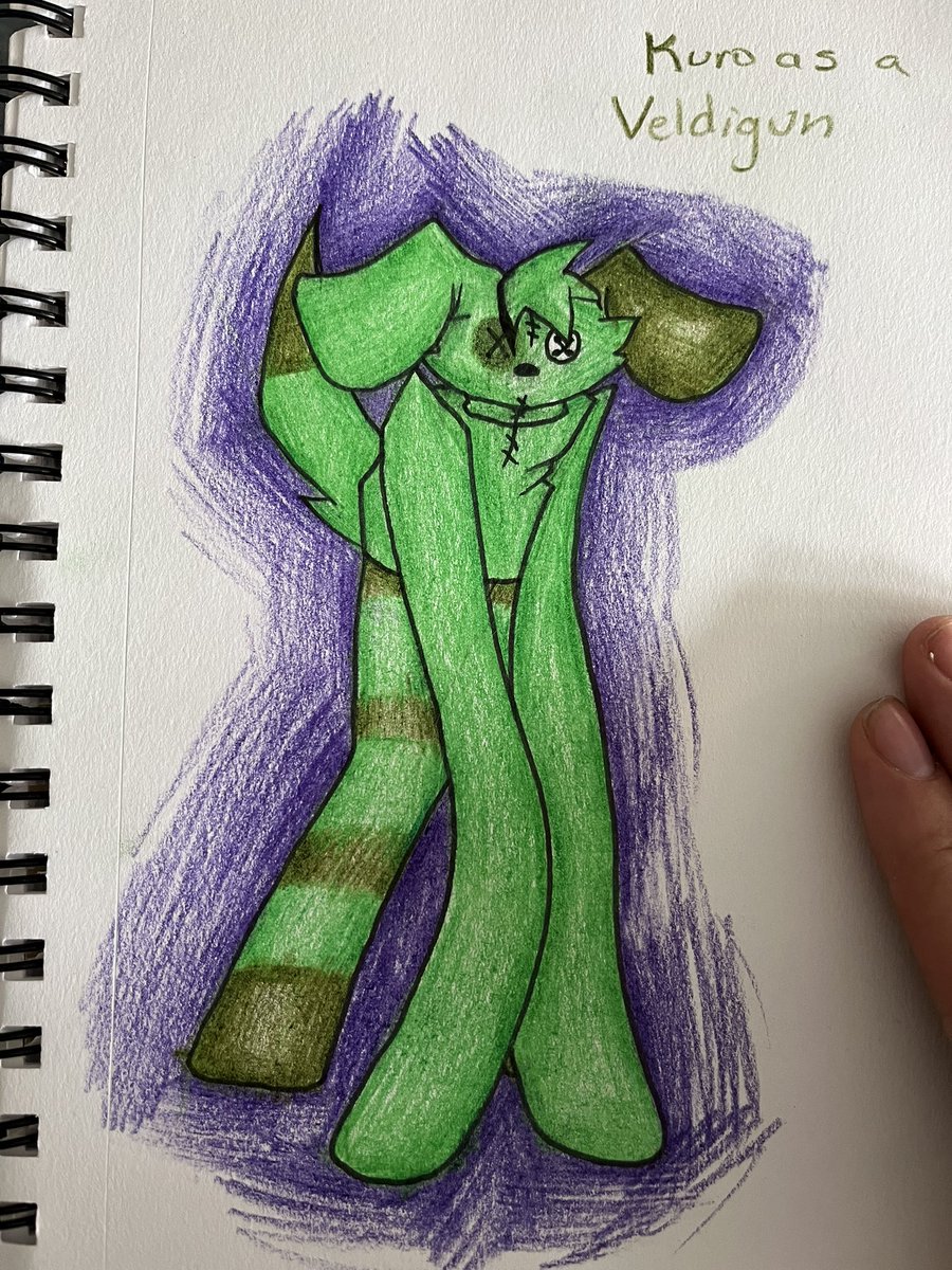 draws_jordan's tweet photo. Been watching @pastraspec content a lot lately and his Veldigun creature has been so much fun to experiment with and challenge my art. I totally recommend not only his amazing content, but try out transforming your characters into the Veldigun yourself. #art https://t.co/AtPoNTeCZK