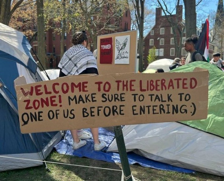 The first thing liberal college students do  at a “liberated zone” is put up a border with a checkpoint. 

If only they’d support having a southern border 🤷🏻‍♂️

#mtpol #mtnews #MT01 #mtsen