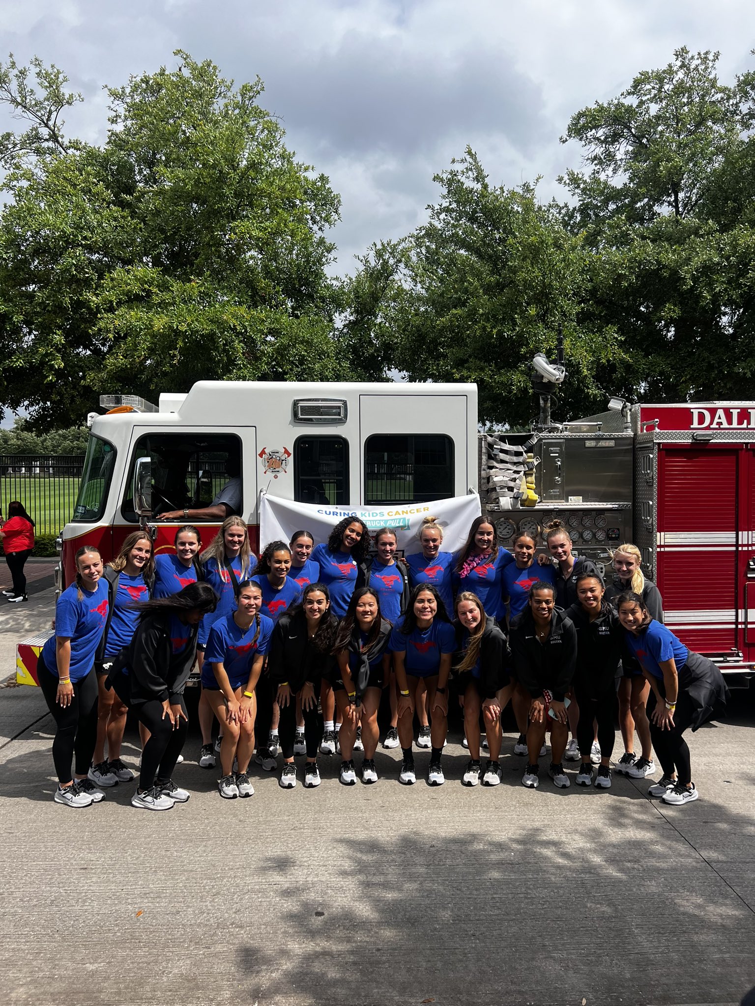 SMU Women&rsquo;s Soccer on X: &ldquo;Curing Kids Cancer Fire Truck Pull 