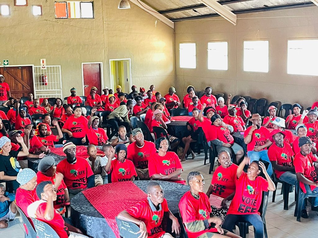 [IN CASE YOU MISSED IT]: National Chairperson @veronica_mente addressing the Freedom Day Commemoration at J Shimane Hall, Pabalello in Upington. 

True Freedom is coming on the 29th of May. #VoteEFF #EFFFreedomDayRally