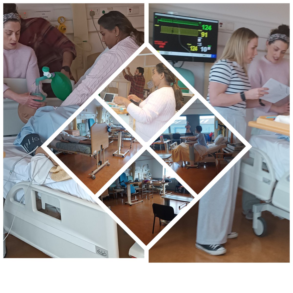 Emergency Nurse Foundation course. Nursing assessment, Respiratory, Cardiac, DKA and Stroke. Well done to all of the students on their last day. Education through simulation. @DMHospitalGroup @HSELive @NMPDMidlands @TUS_Athlone