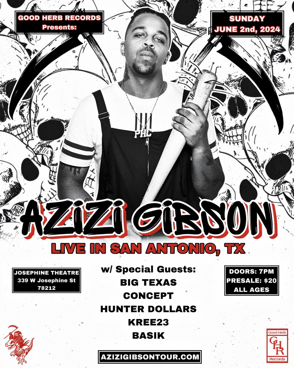 We bringing the killer @AziziGibson to San Antonio. Early birds selling fast. Meet and greets selling. Don’t sleep and be left out. Ticket link in bio