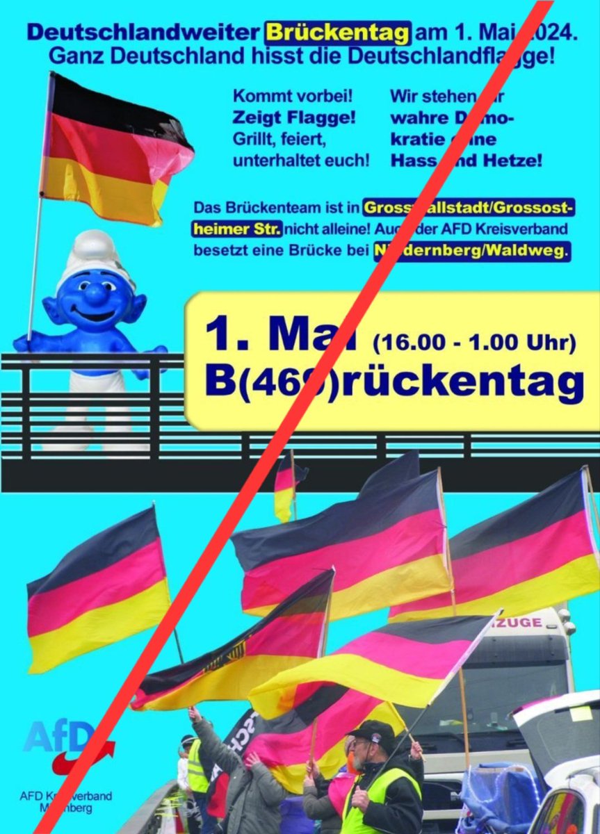 NimaTikken's tweet photo. Weiter geht's mit Grillparties auf den Brücken über der #B469.
Dieses Mal ist auch der #AfD-Kreisverband mit von der Partie.
Heuteä besetzen die Faschisten noch Brücken, aber morgen ...
#Großwallstadt #Niedernberg https://t.co/ZKJXNiNFeA