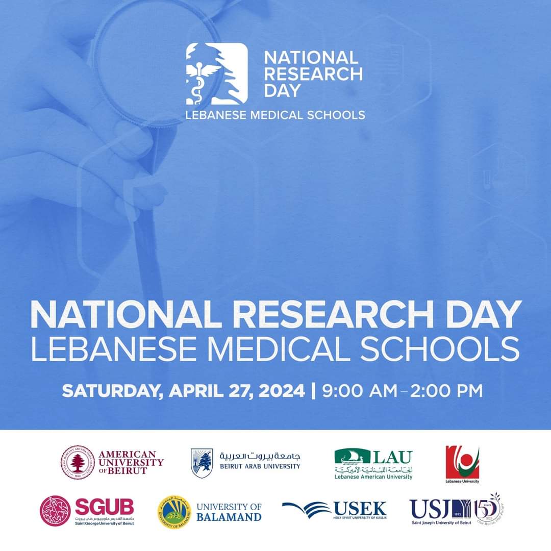 🎉 Congrats to @CRI_AUBMC at @AUB_FM for organizing Lebanon's First National Research Day! A landmark event bringing together all 8 medical schools to showcase their clinical, basic & health research by students & trainees. A true testament to collaboration & unity across 🇱🇧 Unis