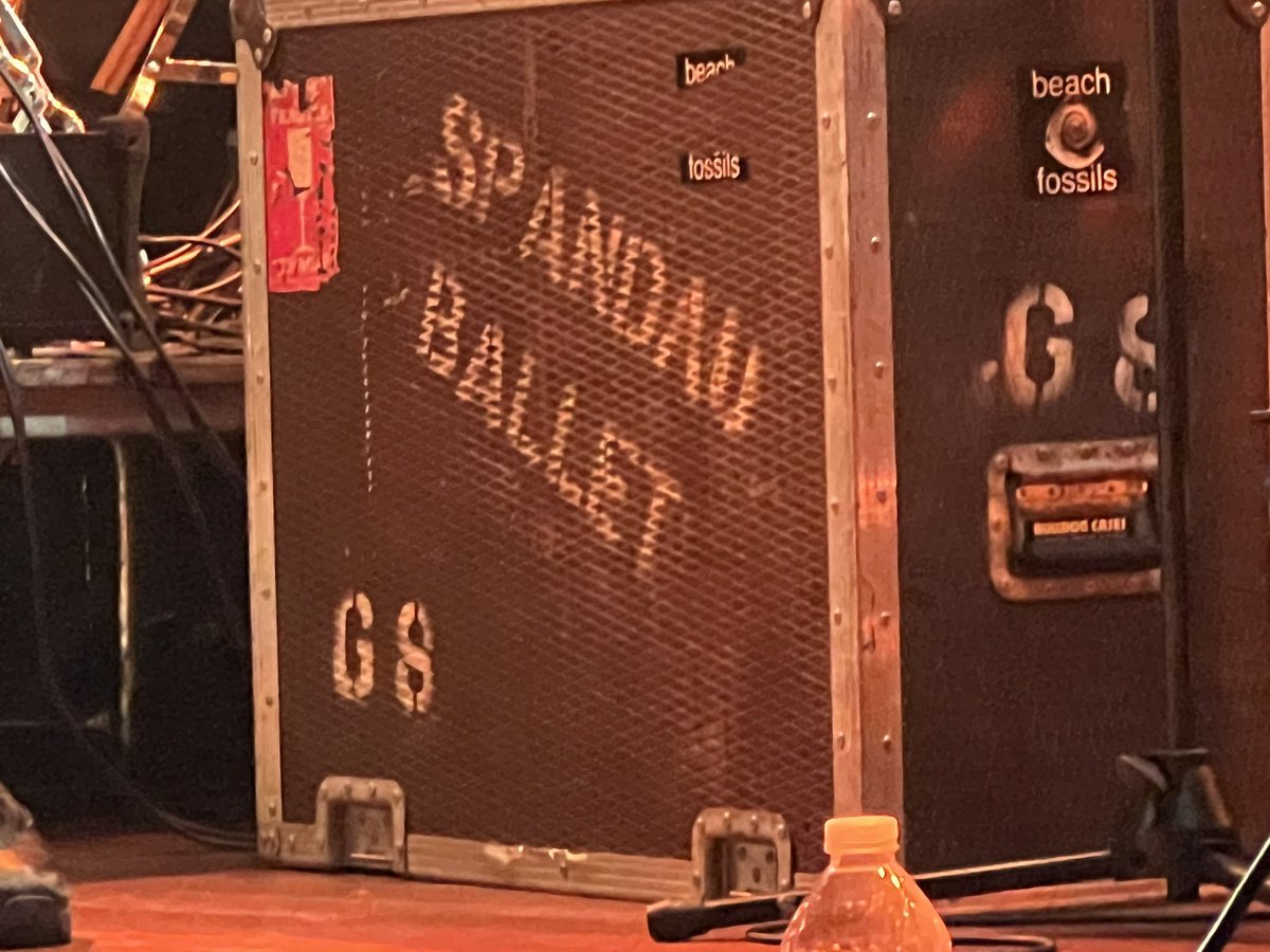 Frank_Sko's tweet photo. From last night.   @beachfossils  has this case on their stage. I asked about it and was told bought it from someone out on the road &amp; they use it 4 all shows. Said it was used 4 monitors but now move various items around in it. But, yes it is an authentic @SpandauBallet case. https://t.co/celMf2DBMB