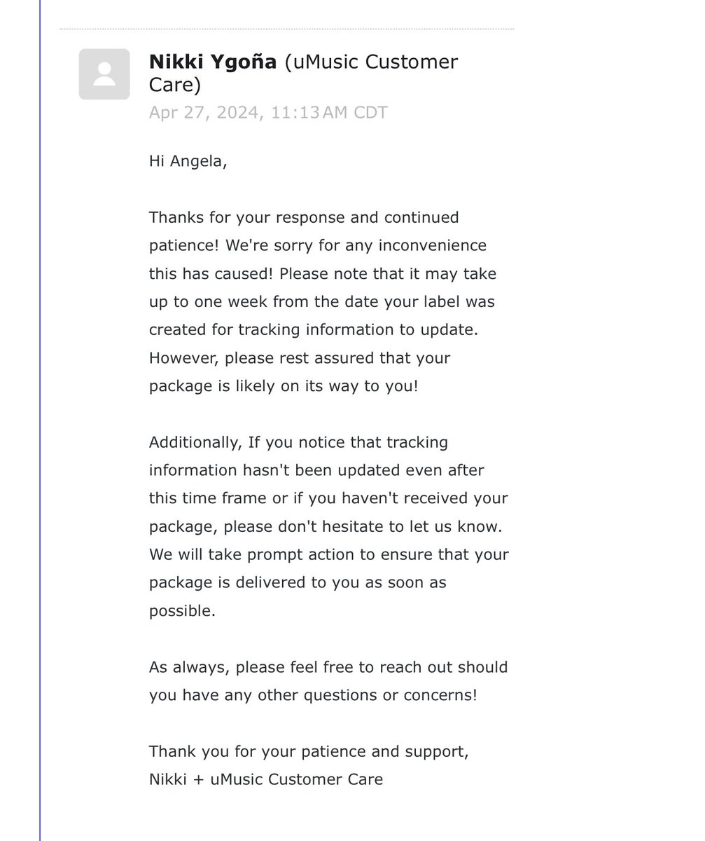 ayvonnecato's tweet photo. replacement SIGNED Taylor Swift CD supposedly shipped Next Day UPS 4/25 -tracking says UPS not in possession of item. Emailed @UMG 2x &amp; told wait 5 days for tracking to update. WHAT?!? So angry &amp; frustrated &amp; just want what I paid for! Sent DM to @umusicsupport . @taylornation13 https://t.co/tkqnQrJ7uv