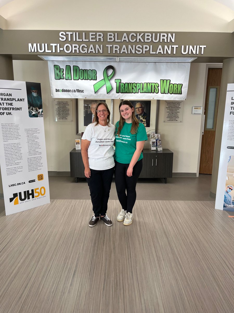 @LHSCCanada Great to be back spreading awareness for #NOTAW 13 months post liver and kidney transplant 💚and honoured to meet Wayne another TGLN advocate @TrilliumGift #beadonor