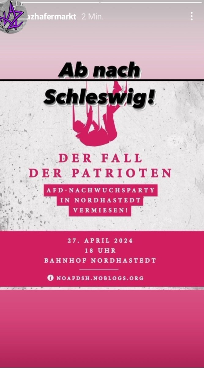 Auf geht's, nach #Schleswig
Die Nazischweine sind zum Point of Music am Am Lornsenpark 11 ausgewichen und bauen auf. #nonazissh #fckafd #nonazissh #nonazishh #fightback
