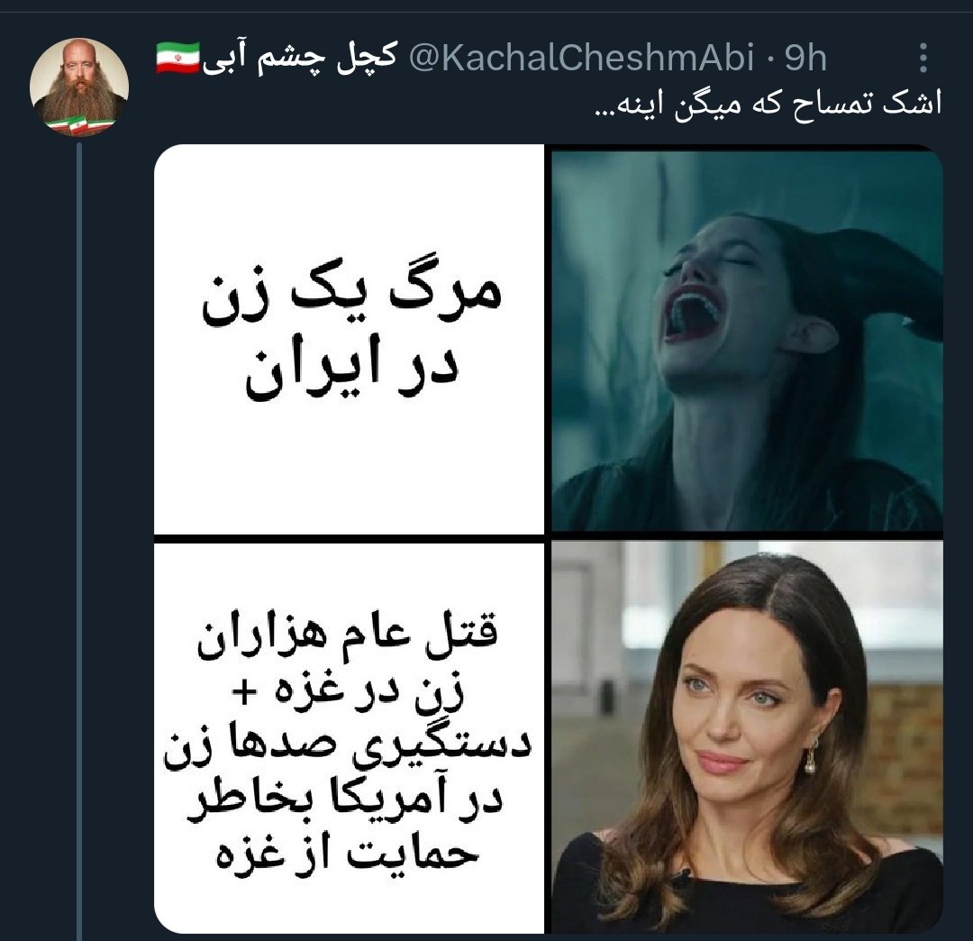 یک زن ایرانی >>>>>> هزاران زن فلسطینی