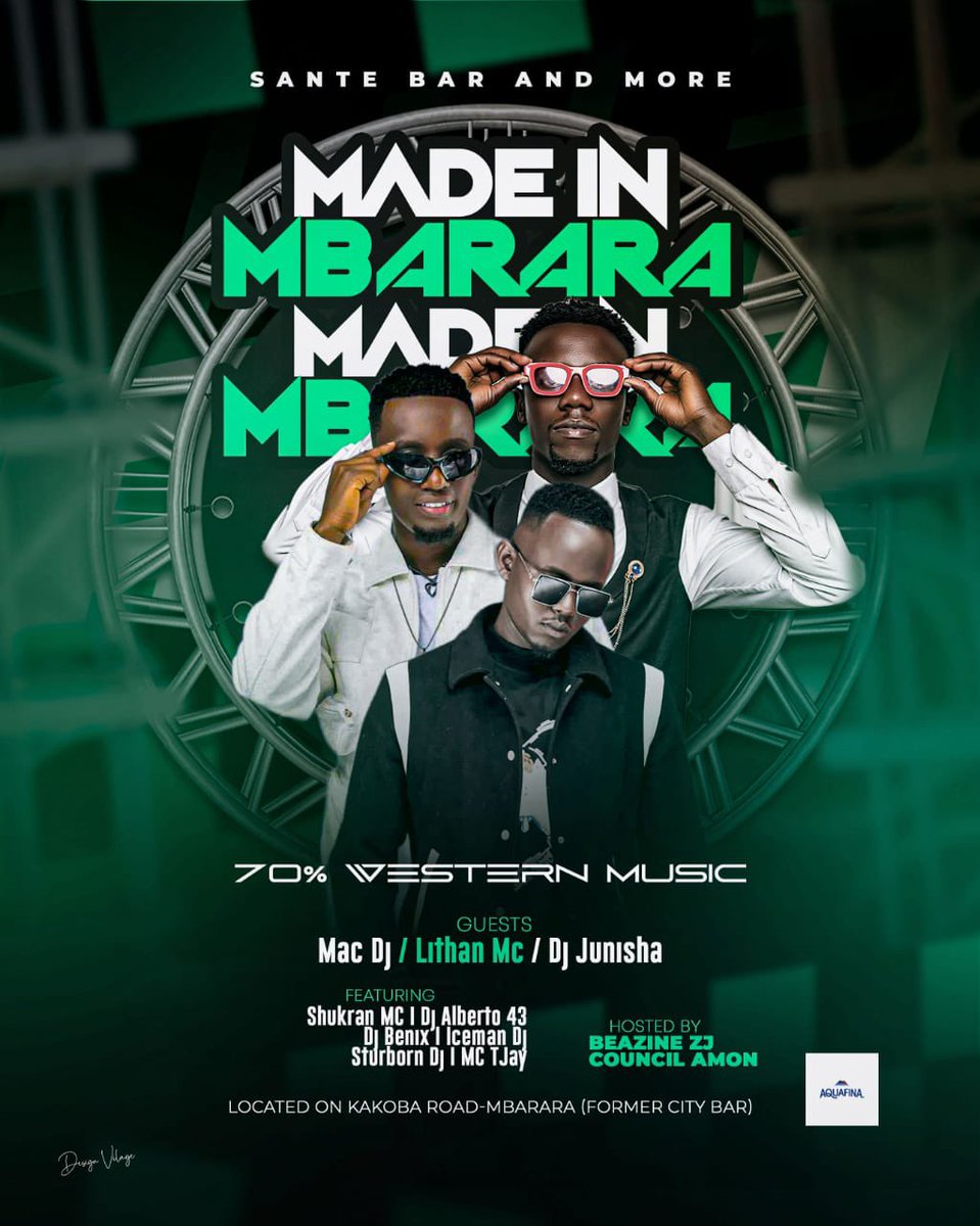 Who's ready to turn up at the #MadeInMbarara party this Monday? @santebar1 is leveling up with a new space, so get ready for a night of fun, music, and good vibes at former city bar