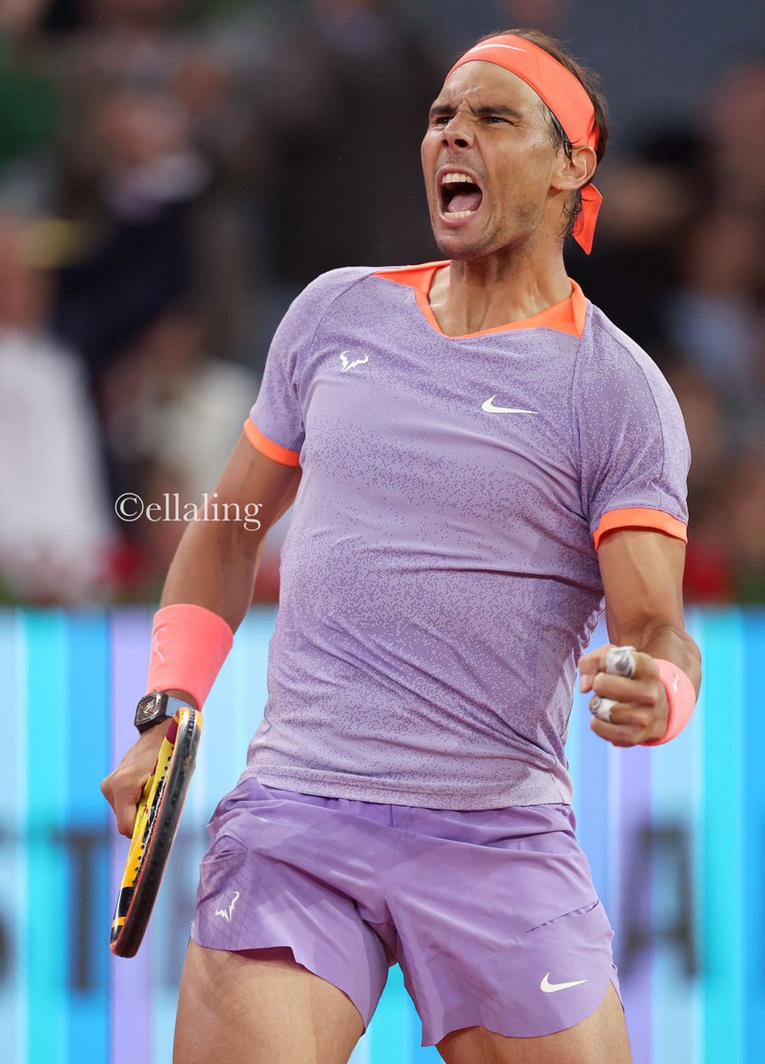 Goosebumps ✨ @RafaelNadal @MutuaMadridOpen @ShutterstockNow #rafasback #vamosrafa #tennisphotography #sportsphotography @CanonUKandIE