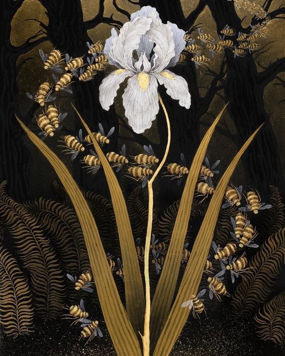 bees & iris 

🎨 by Tuesday Riddell