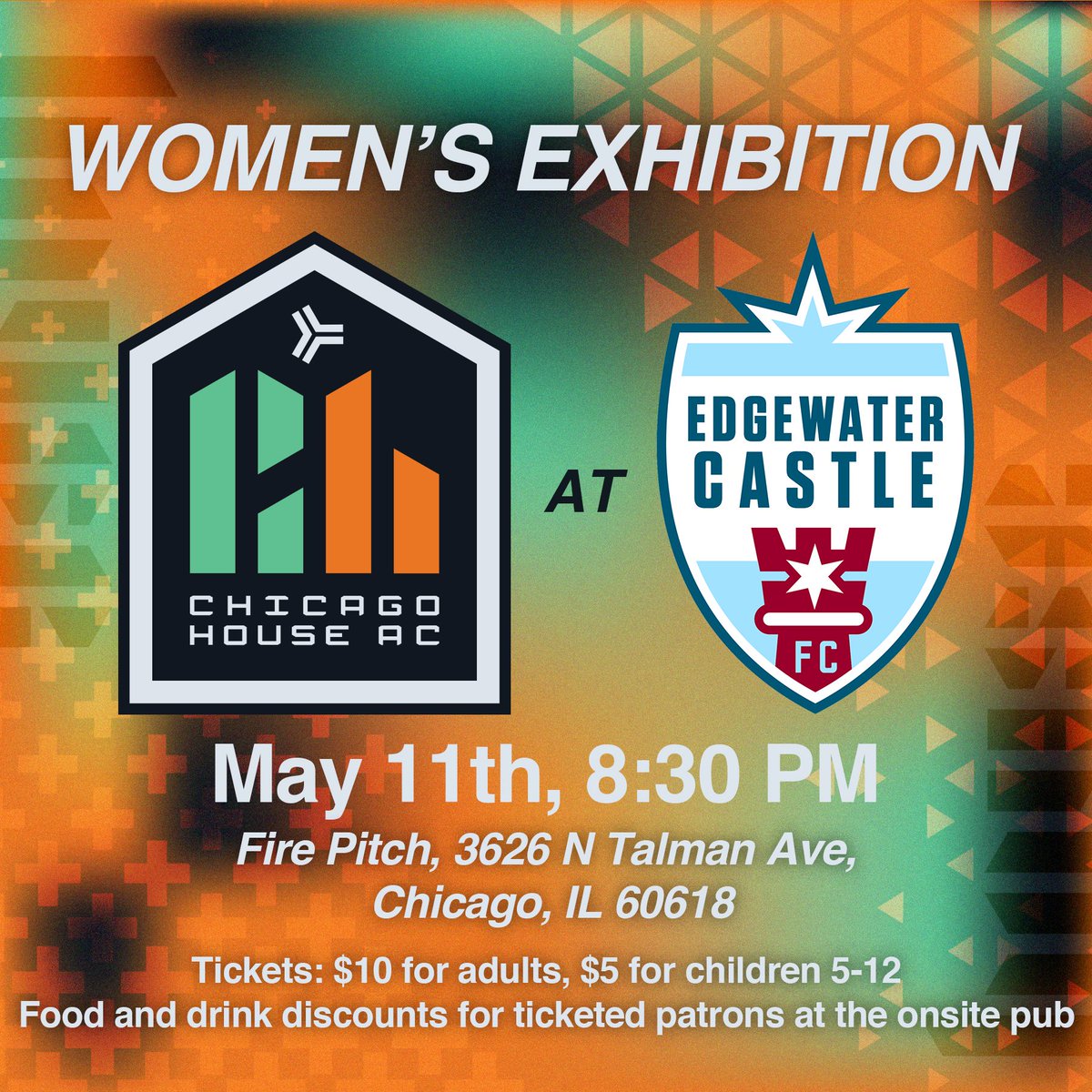 Chicago House Women's team will play an exhibition match versus Edgewater Castle to kickoff the '24 season on Saturday, May 11th @ the Fire Pitch. Please purchase your tickets in advance using this link and be certain to select the HOUSE SUPPORTERS ticket. Link in comments.