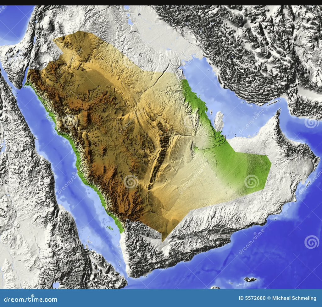 Saudi Arabia 🇸🇦 topography.