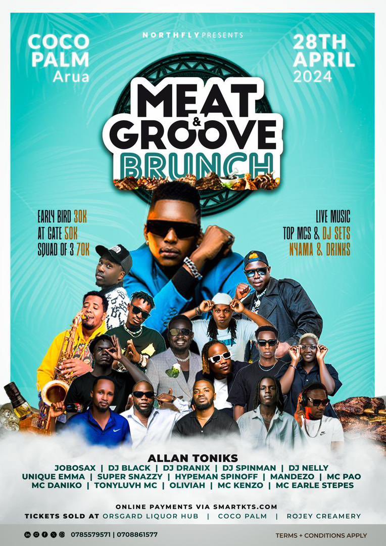 We are thrilled to announce to you that As Nespas we shall be attending the #MeatGrooveBrunch in- order to interact more with our service providers in the North 🙏🏾 The MeatGrooveBrunch is happening tomorrow (Arua District) Venue: CocoPalmArua