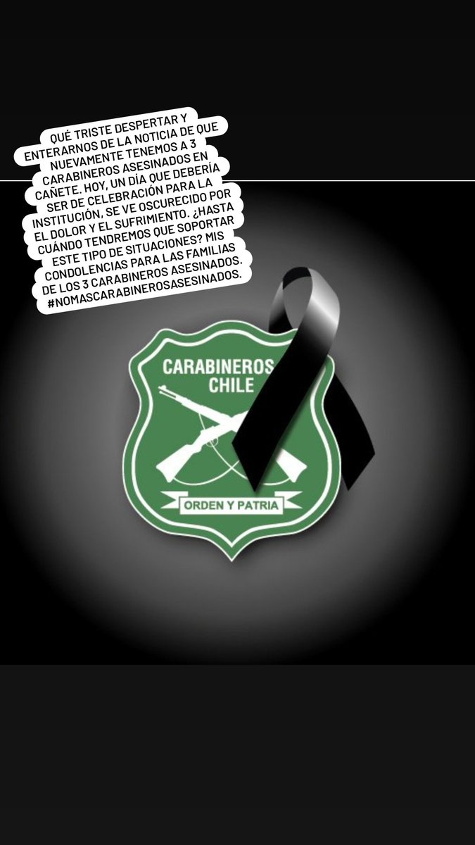 ARoliverolobos's tweet photo. #Nomascarabinerosasesinados https://t.co/cUOdwcTQxK