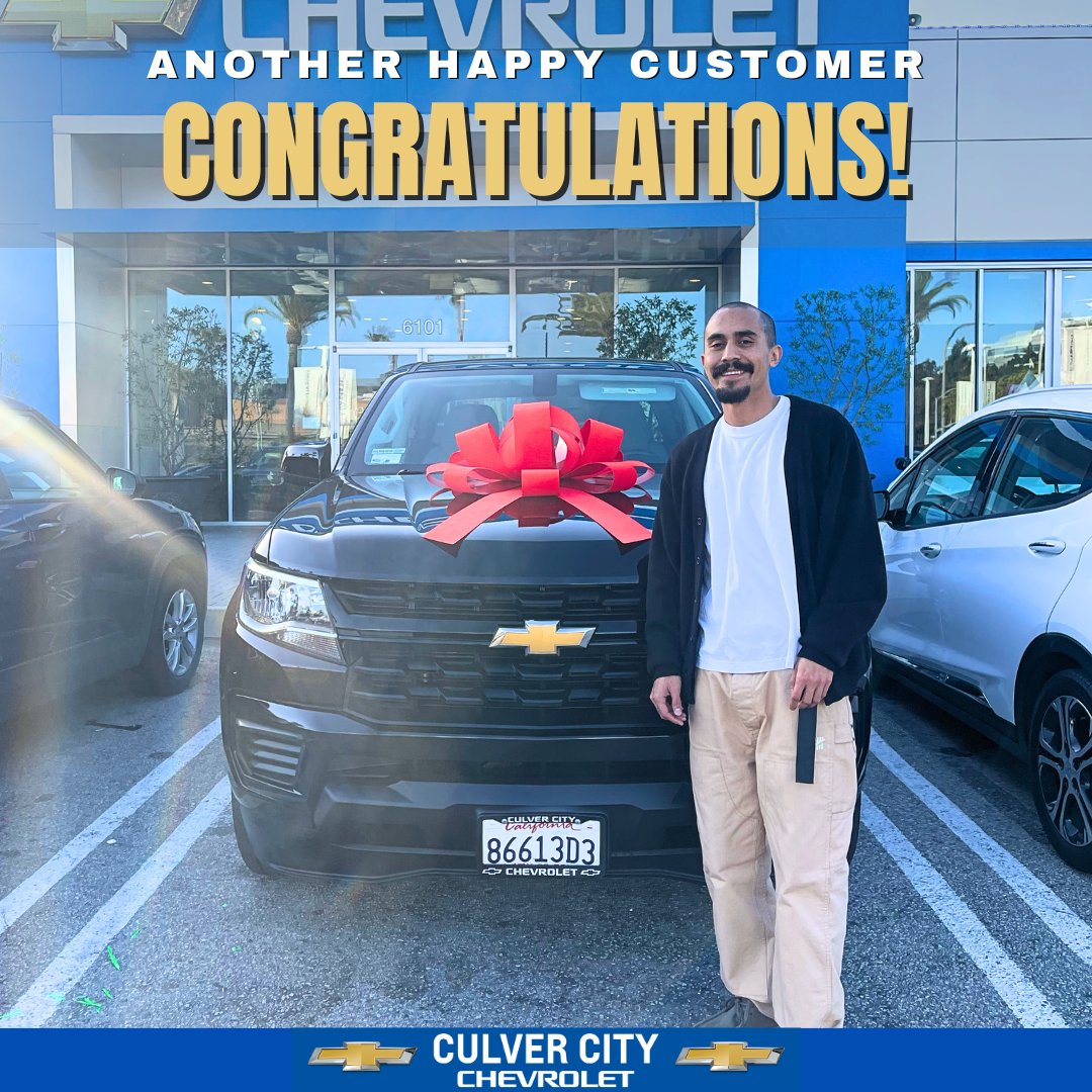 🎉 Get ready to take on any terrain with the all-new Chevy Colorado! 🚙💨 Congratulations on your powerful choice, built for adventure and performance. Welcome to the Culver City Chevrolet family! #ColoradoAdventures #NewRide #CulverCityChevrolet 🌟🏞️