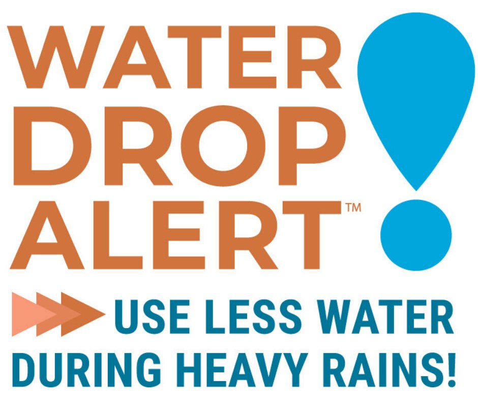 WATER DROP ALERT! Heavy rain is in the forecast. Every drop counts when it comes to reducing the risk of basement backups & sewer overflows. Try to use less water. To sign up for Water Drop Alerts, text: WATERDROP to 414-296-4422. mmsd.com/about-us/milwa…