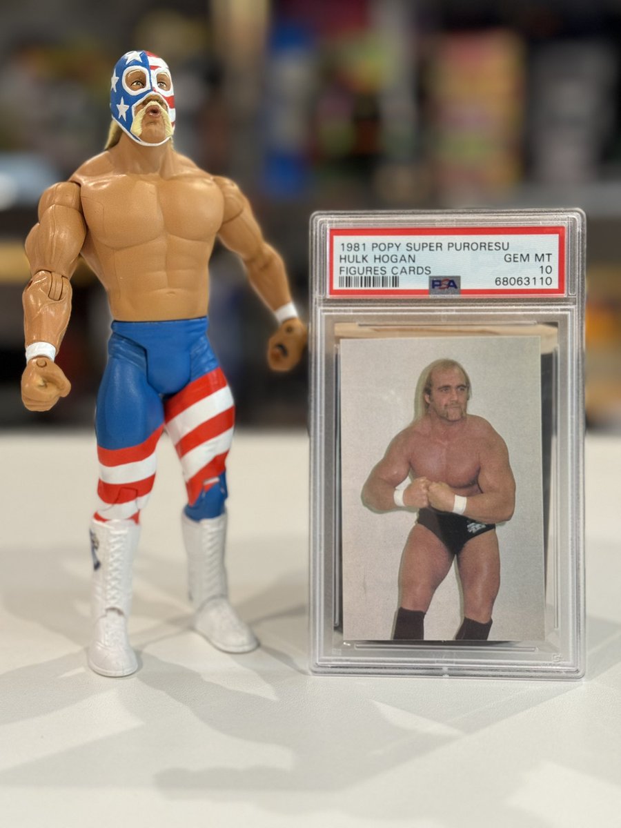 I’d like to announce my acquisition of one of the holy grails in wrestling trading card collecting. I purchased a 1981 PSA 10 Hulk Hogan Popy Super Puroresu true rookie card. The PSA 10 is pop 2. I believe this is the grail Hogan, but only for 2 reasons…. 1) 1982 Wrestling…