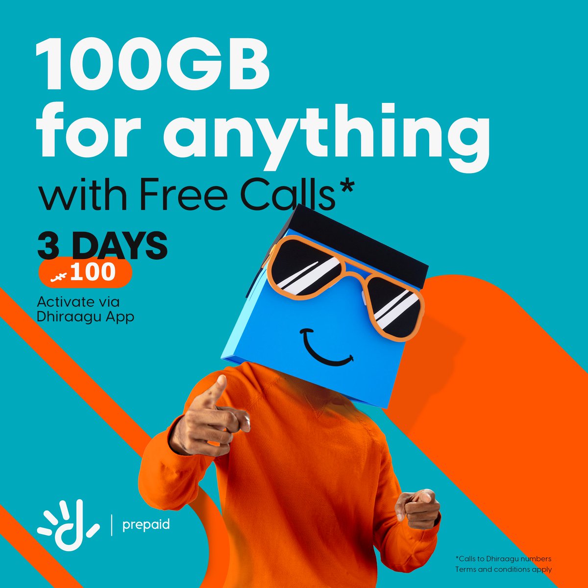 Enjoy 100GB for anything! Now with unlimited calls to Dhiraagu numbers 😱 ✨ 100 GB for only MVR 100 ✨ 🔸 3 days validity Avahah activate kollaa 👉🏽 bit.ly/Dhiraagu-App Learn more 👉🏽 bit.ly/100geDataPacks #100geDataPacks 🔥