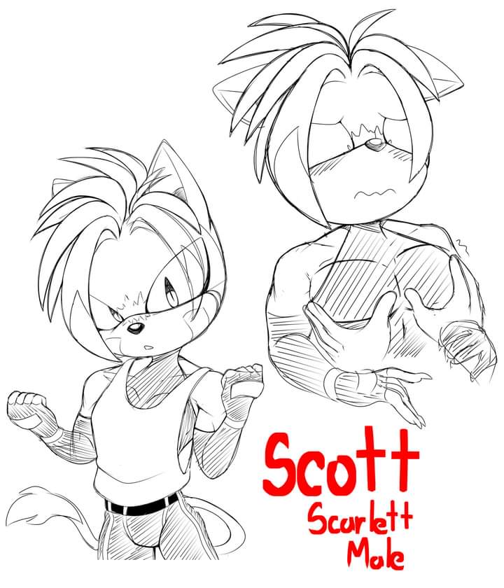 I present to you Scott, the male version of Scarlett, the sketch is already old