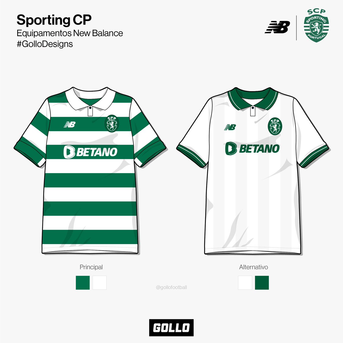 Em véspera de Clássico, fizemos a troca de marcas dos equipamentos de Porto e Sporting. Desta vez trazemos os equipamentos do Sporting CP produzidos pela New Balance. O que achas das camisolas? Seria uma boa troca? 🦁👇🏻